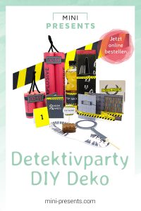 mini-presents Detektivparty Deko