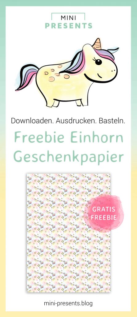 Einhorn Geschenkpapier