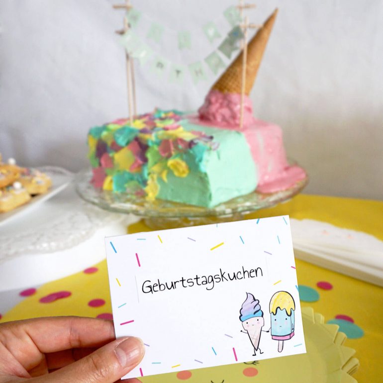 Do It Yourself Eiscreme Party Deko Fur Den Kindergeburtstag Mini
