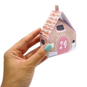Lebkuchenhaus Adventskalender basteln