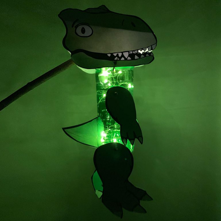 Dinosaurier Laterne mit Kindern basteln | mini-presents Blog