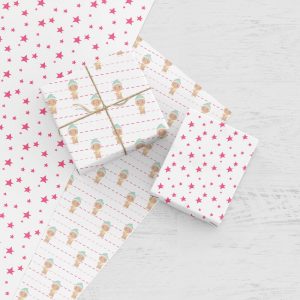 Weihnachtsgeschenkpapier pink zum Ausdrucken