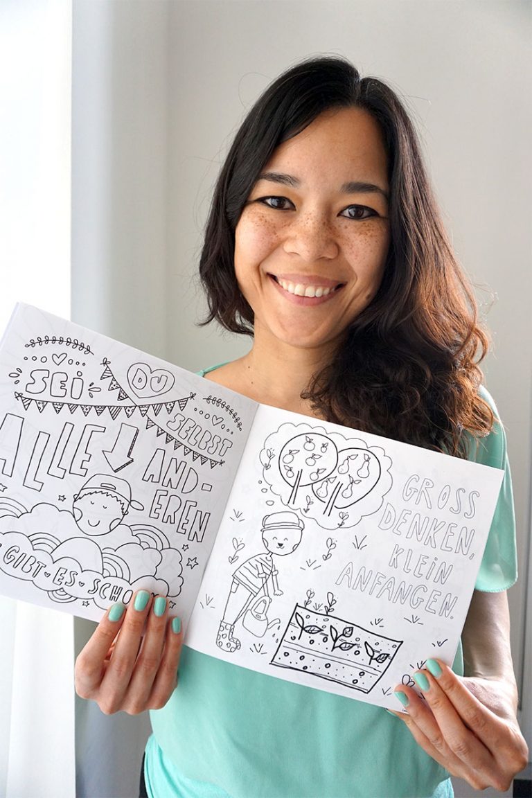 Das Malbuch zum Glücklichsein für den guten Zweck | mini-presents Blog