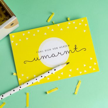 Geschenk Care Paket Postkarte