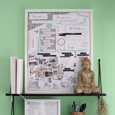 vision board mit vorlage erstellen