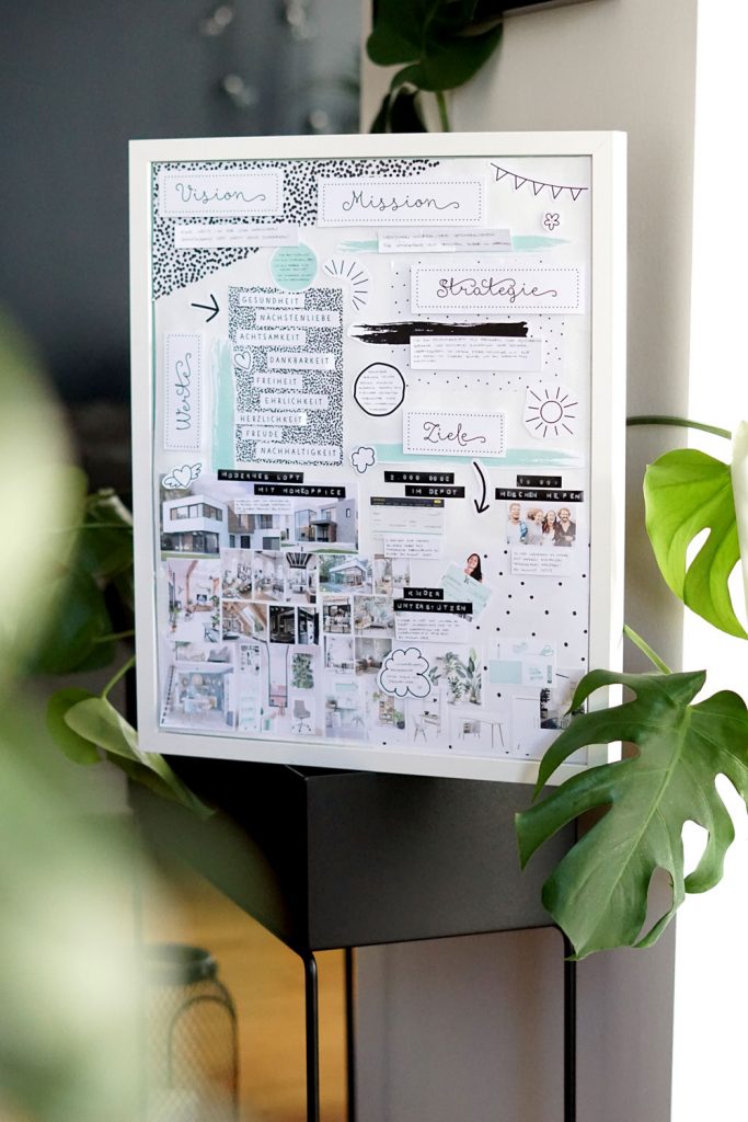 vision board mit vorlage erstellen