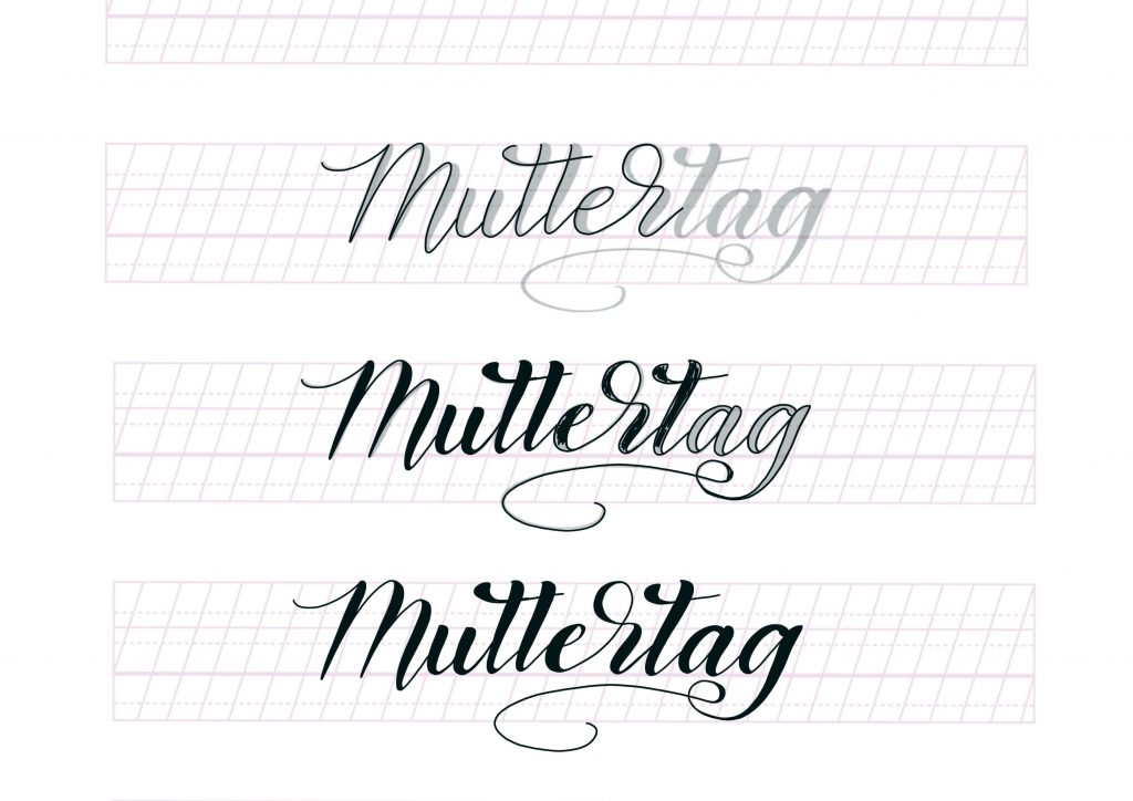 Handlettering Muttertag Schriftzug