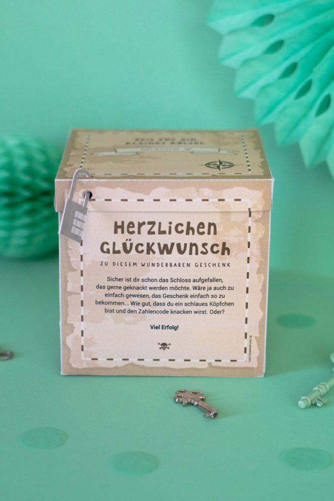 Rätsel Box als lustiges Geburtstagsgeschenk