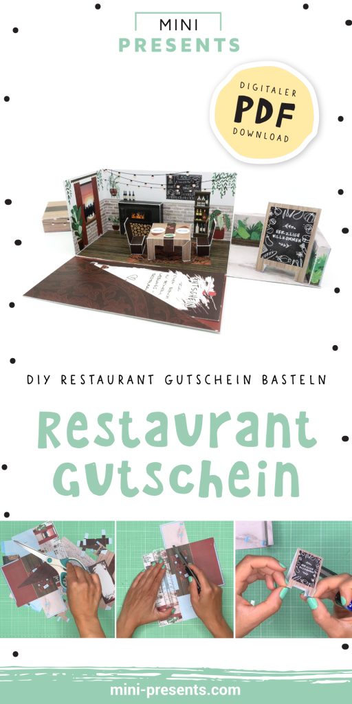 Restaurant Gutschein als Explosionsbox basteln