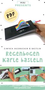 Regenbogen Karte basteln