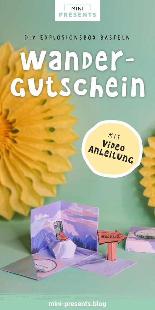 Wandergutschein basteln Anleitung