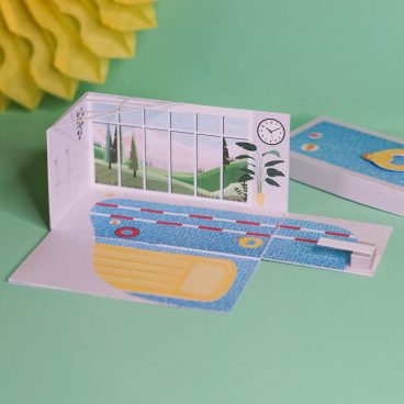 Schwimmbad Gutschein Explosionsbox