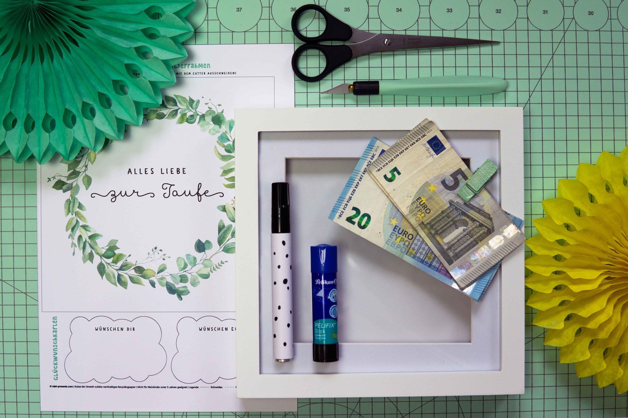 Wieviel Geld Schenken Großeltern Zur Taufe Geldgeschenk zur Taufe im Bilderrahmen - Ein sinnvolles Taufgeschenk