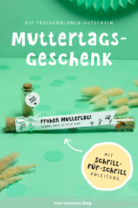 Gutschein zum Muttertag: Kreative Geschenkverpackung im Reagenzglas