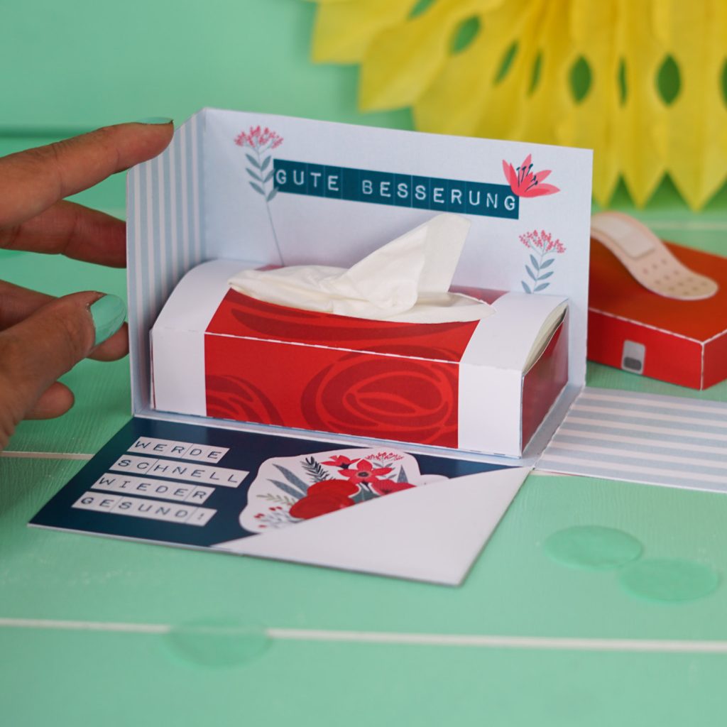 DIY Explosionsbox als Gute Besserung Geschenk