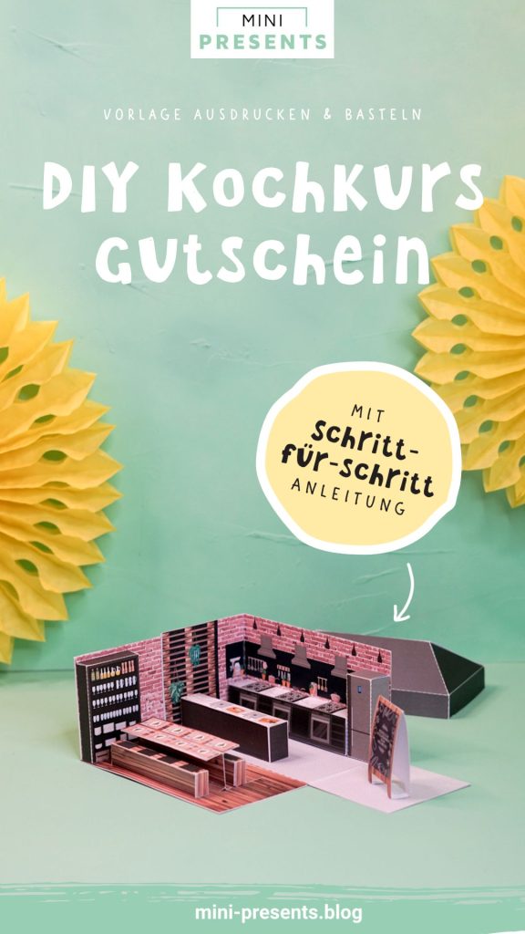Kochkurs Gutschein Bastelanleitung