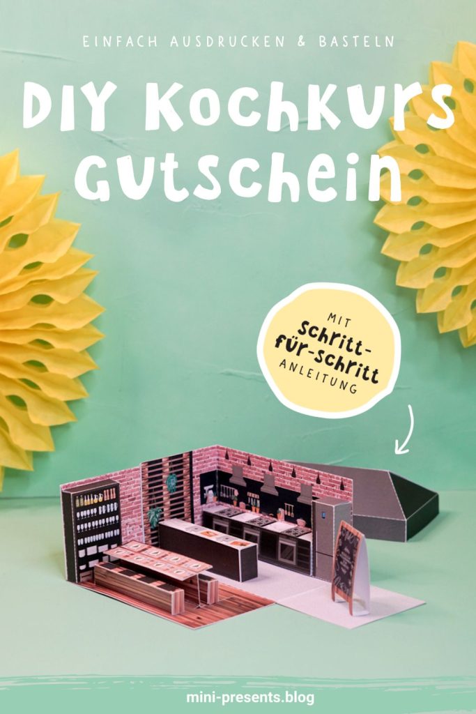 Kochkurs Gutschein Bastelanleitung
