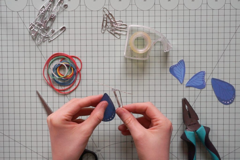 Anleitung für fliegende Schmetterlinge aus Papier