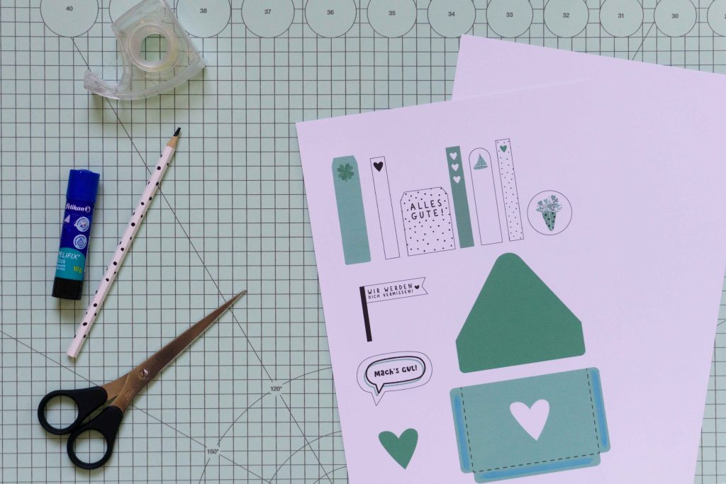 Karte zum Abschied selber basteln