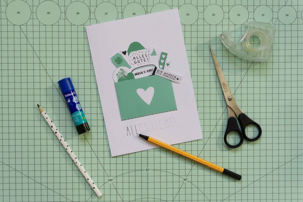 Karte zum Abschied selber basteln