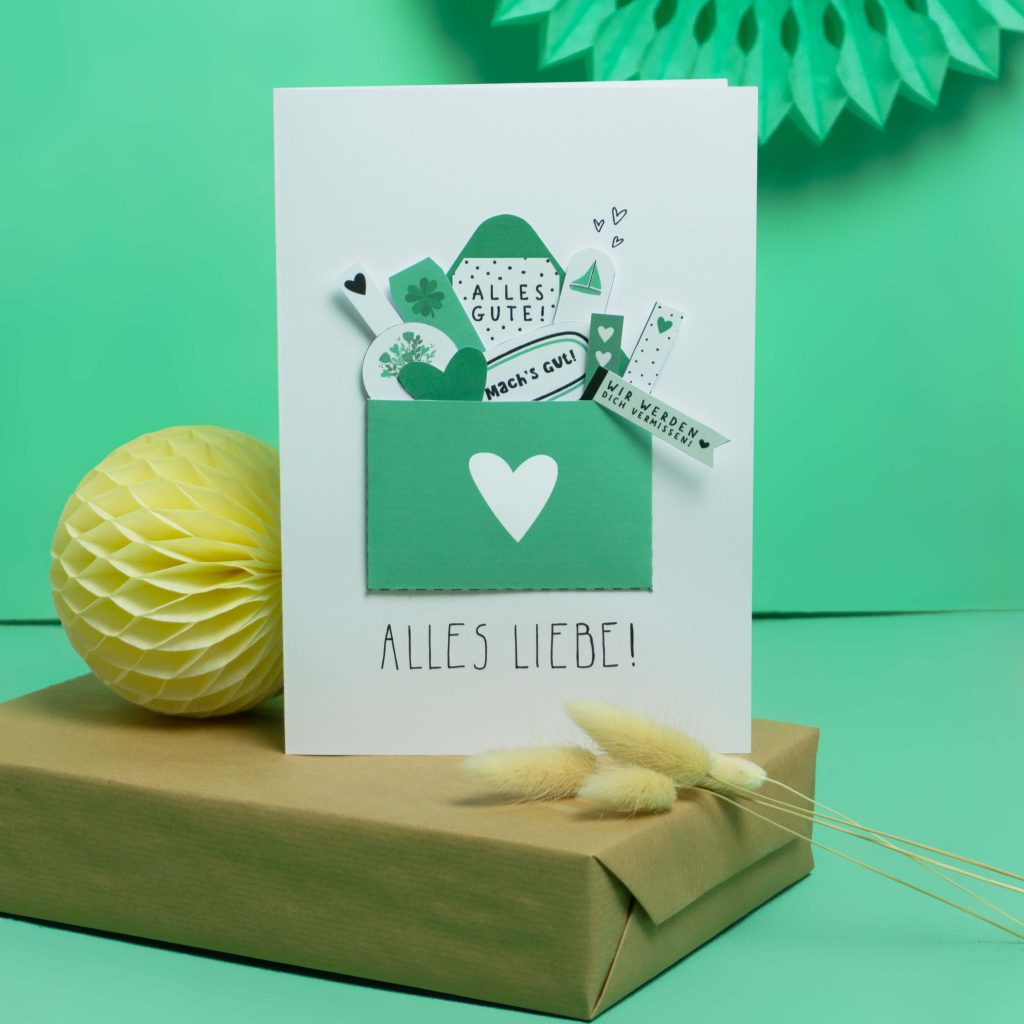 DIY Karte zum Abschied für die Kollegin