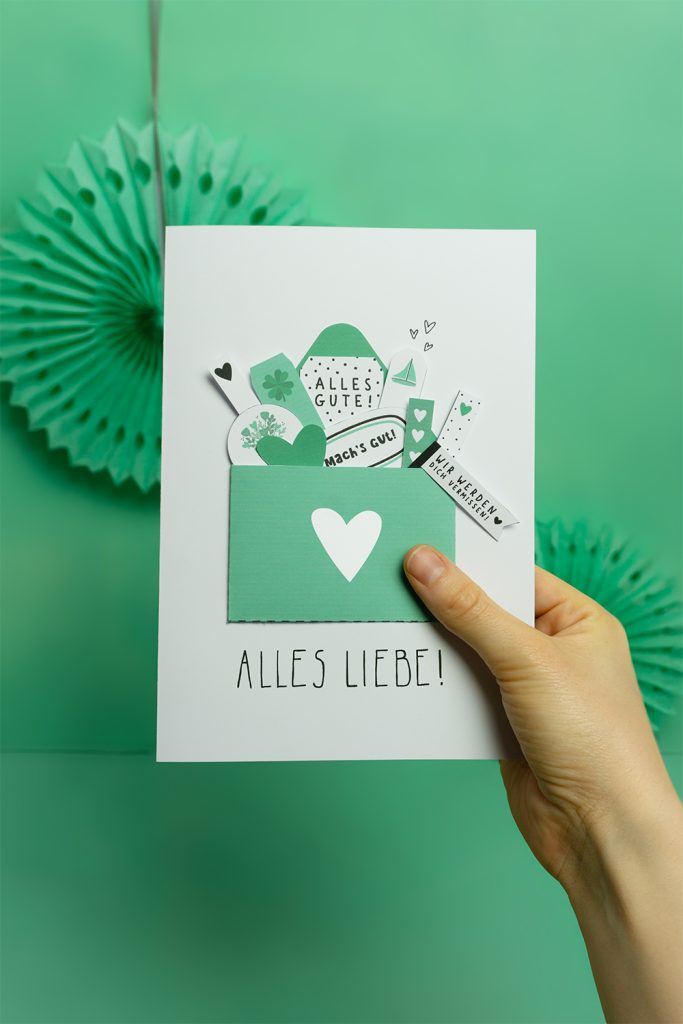 DIY Karte zum Abschied für die Kollegin