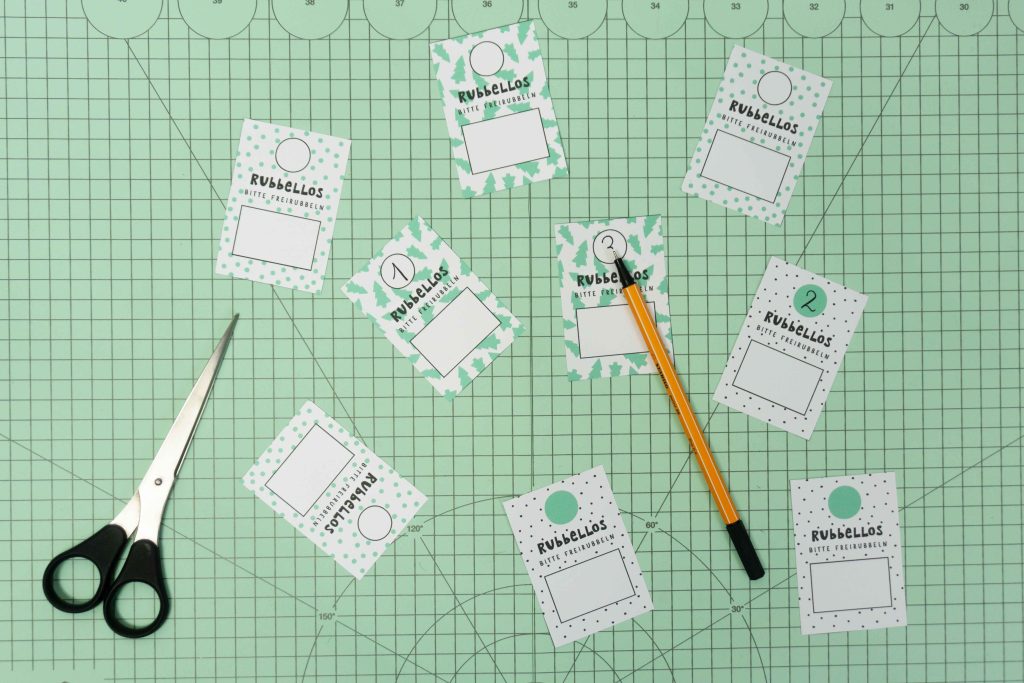 Adventskalender aus Rubbellosen