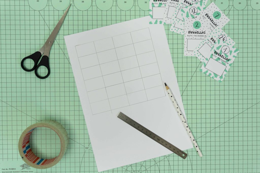 Adventskalender aus Rubbellosen