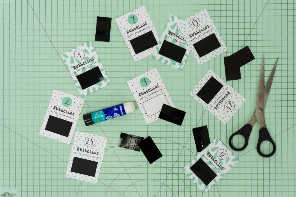 Adventskalender aus Rubbellosen