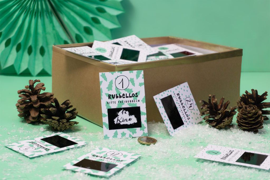 Adventskalender aus Rubbellosen