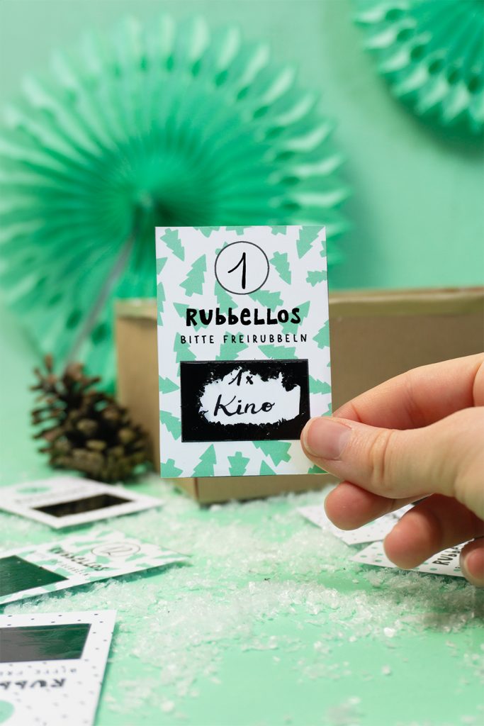 Adventskalender aus Rubbellosen