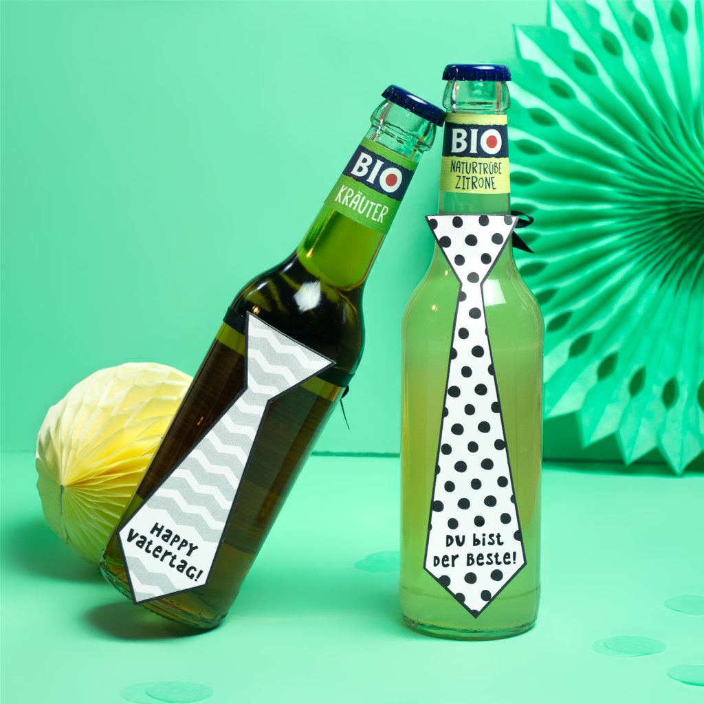 DIY Flaschenetikett als Vatertagsgutschein