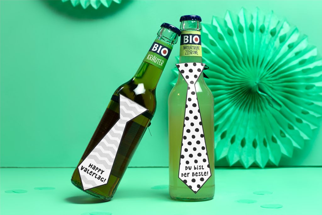 DIY Flaschenetikett als Vatertagsgutschein