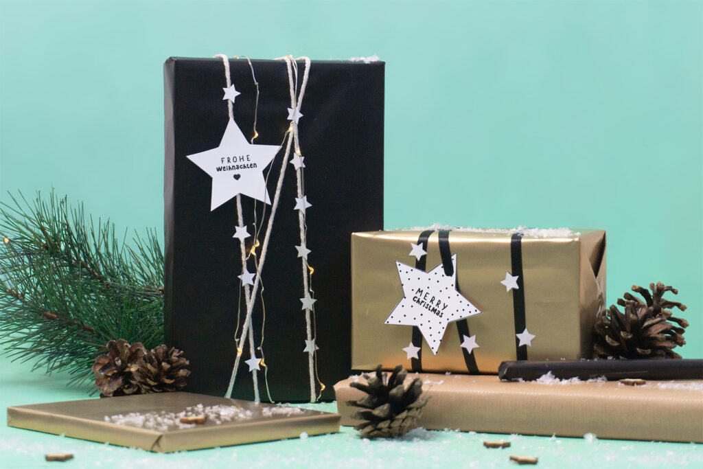 DIY weihnachtliche Geschenkverpackung