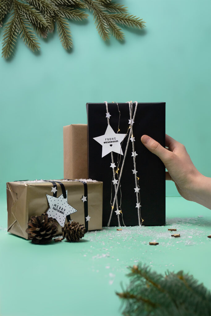DIY weihnachtliche Geschenkverpackung