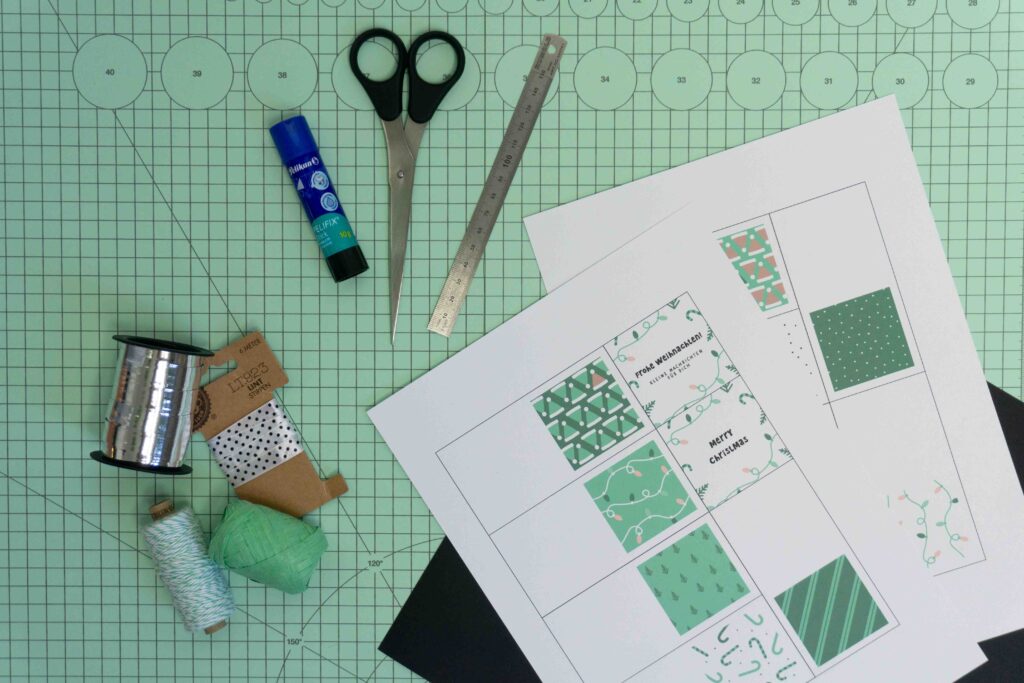 Materialien für das Last Minute Weihnachtsgeschenk