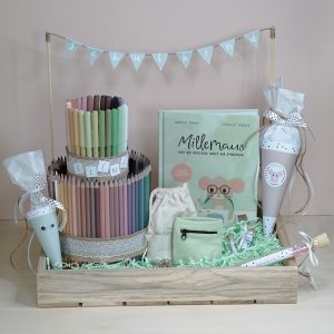 Sinnvolles Geschenk zur Einschulung - Mini Schultüte basteln