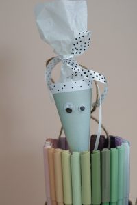 Mini Schultüte zur Einschulung basteln
