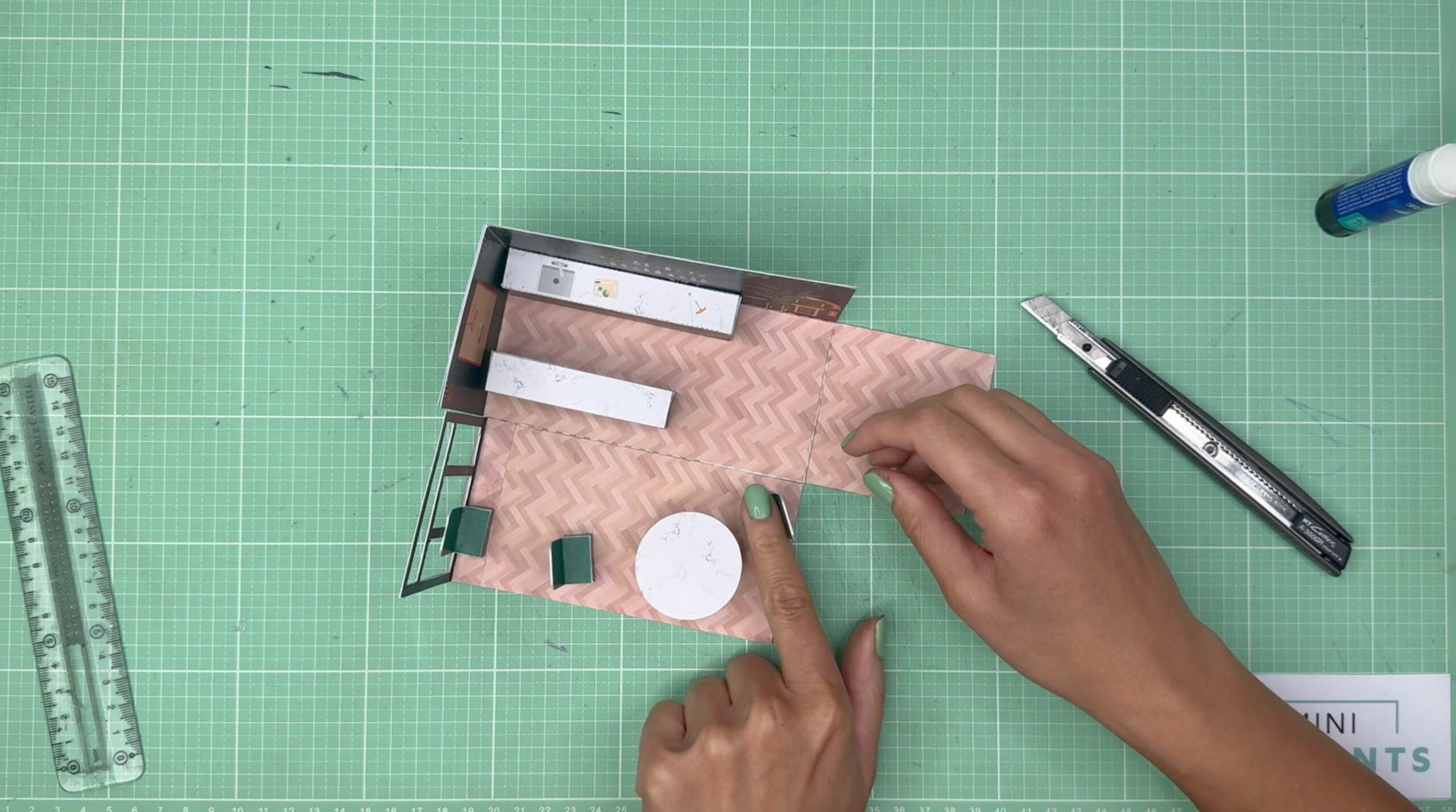 Explosionsbox Cocktail Gutschein basteln