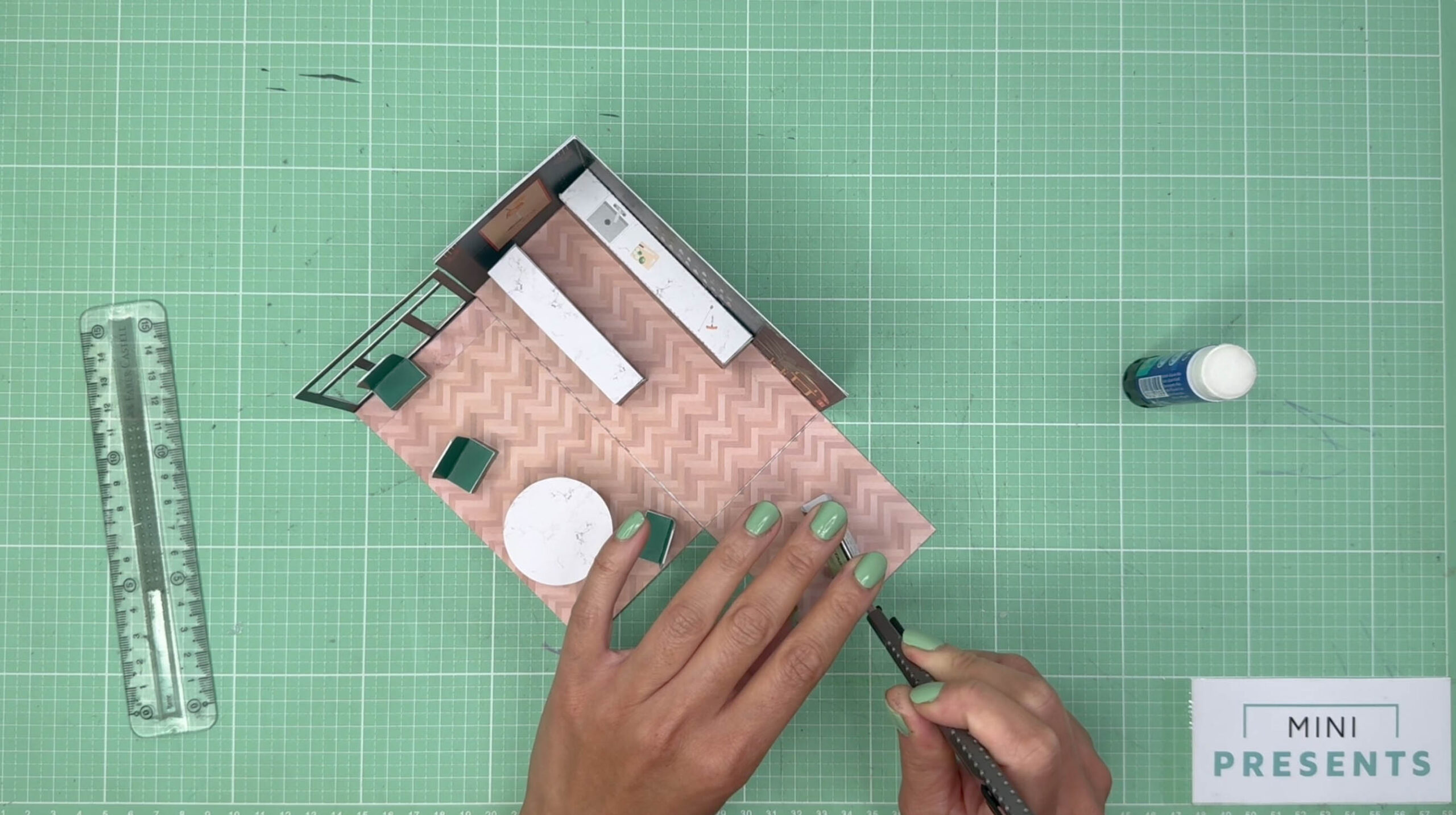 Explosionsbox Cocktail Gutschein basteln