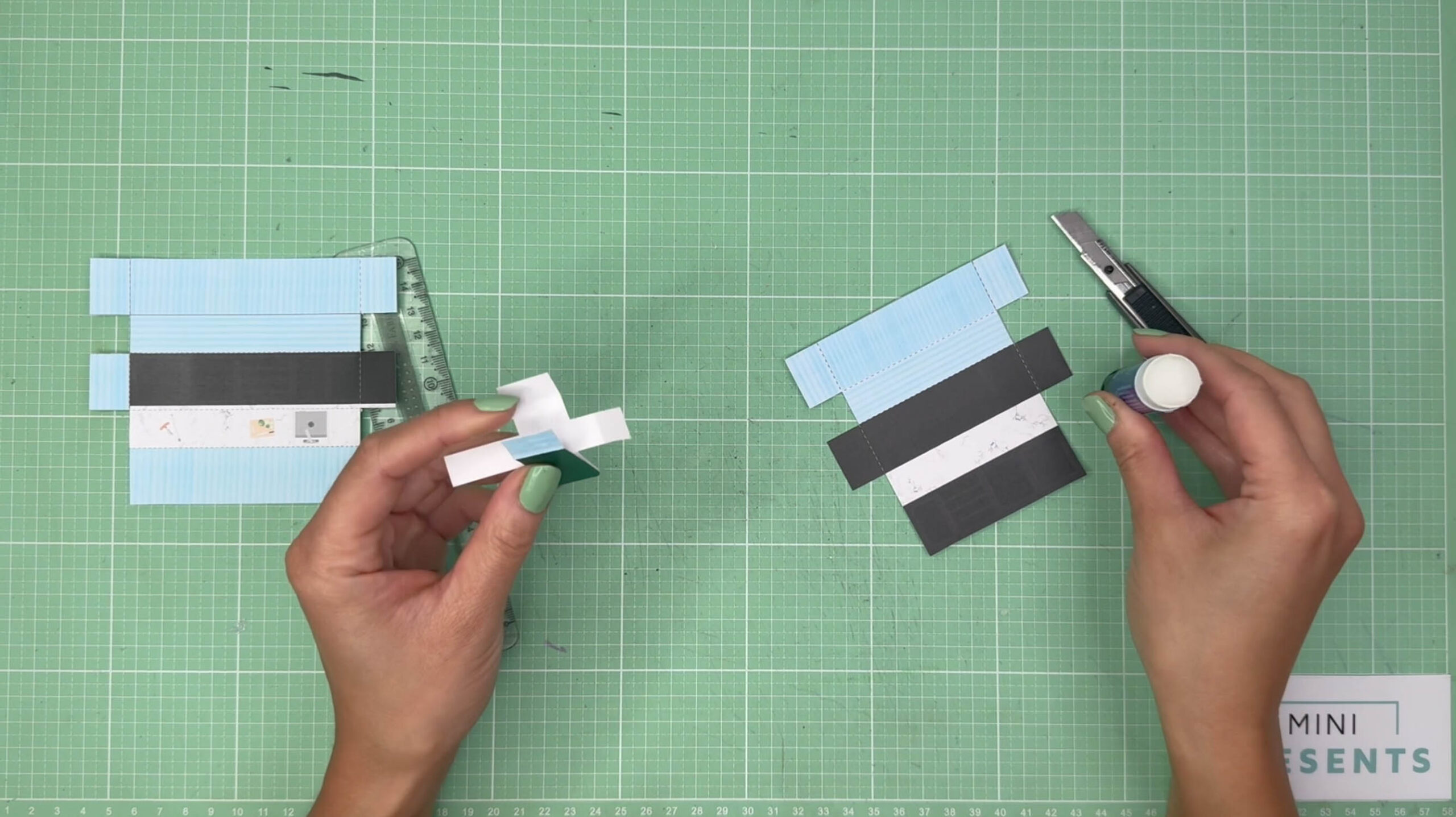 Explosionsbox Cocktail Gutschein basteln