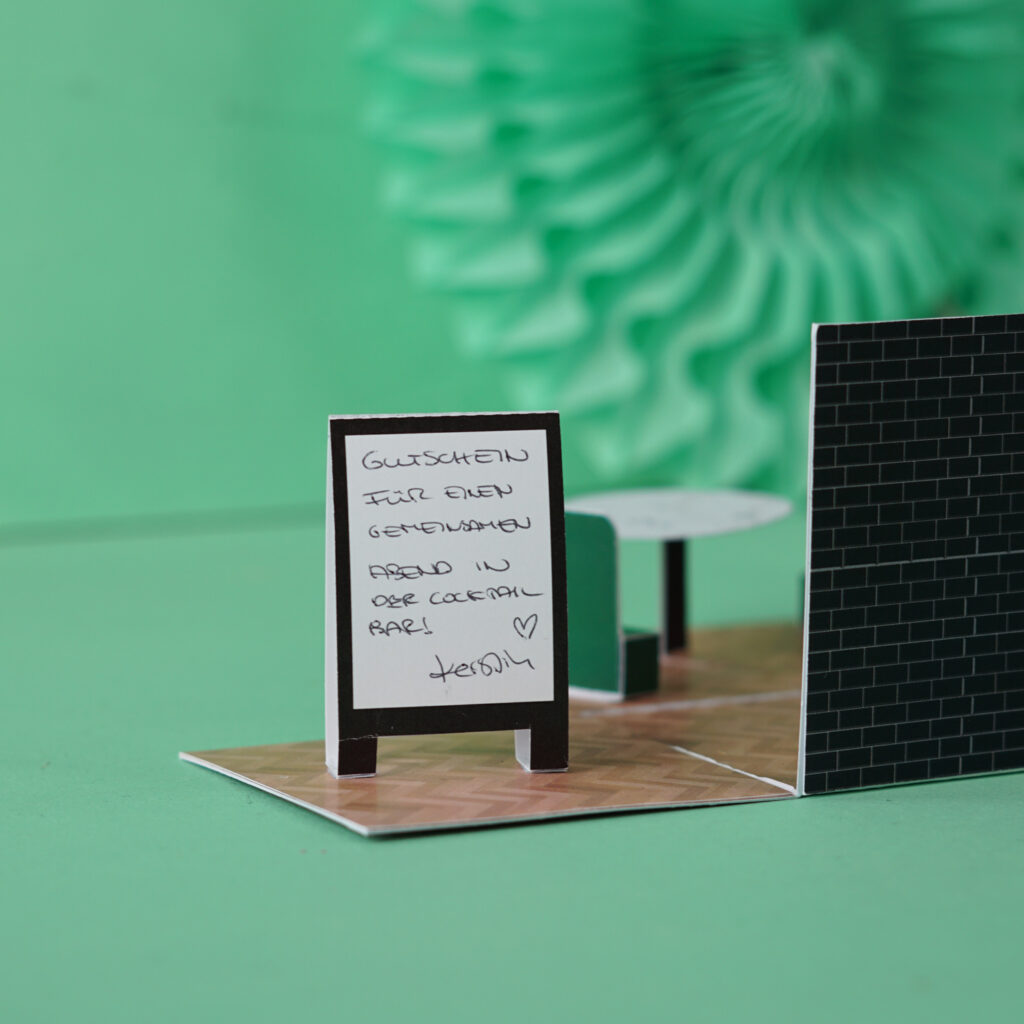 Bastelanleitung Cocktail Gutschein