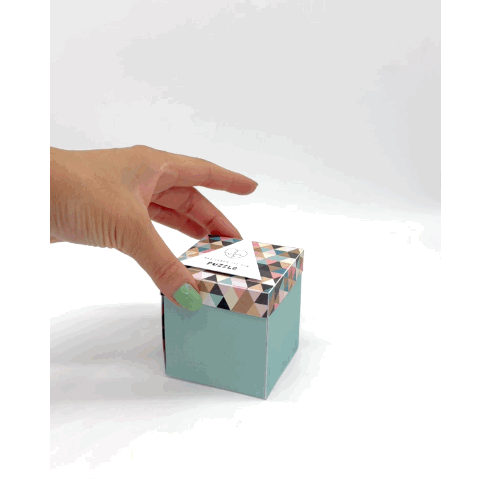 Puzzle Explosionsbox Bastelvorlage