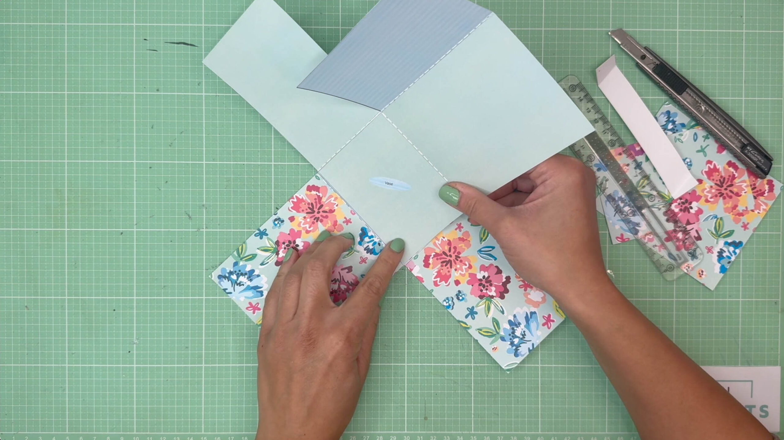 Bastelanleitung Blumen Explosionsbox