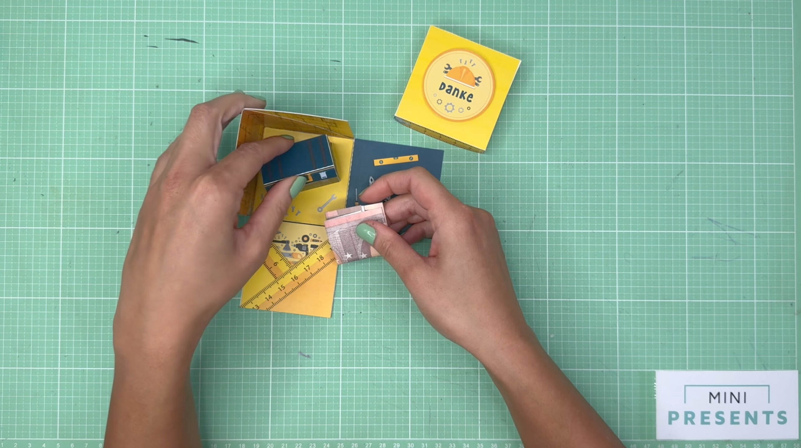 Dankeschön Explosionsbox Handwerker Trinkgeld