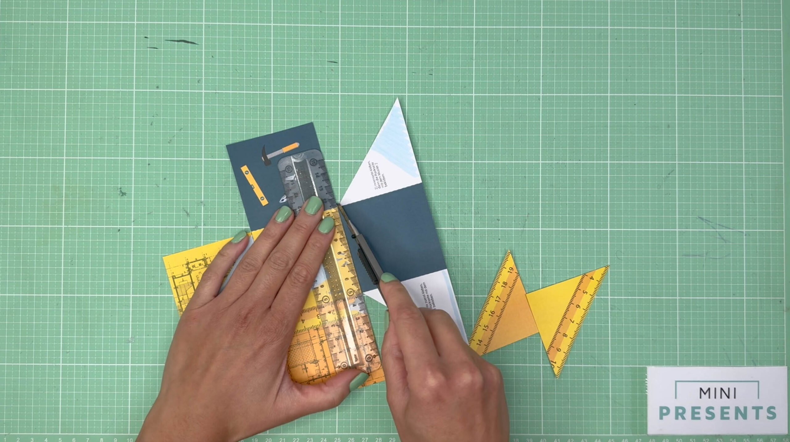 Dankeschön Explosionsbox basteln Handwerker