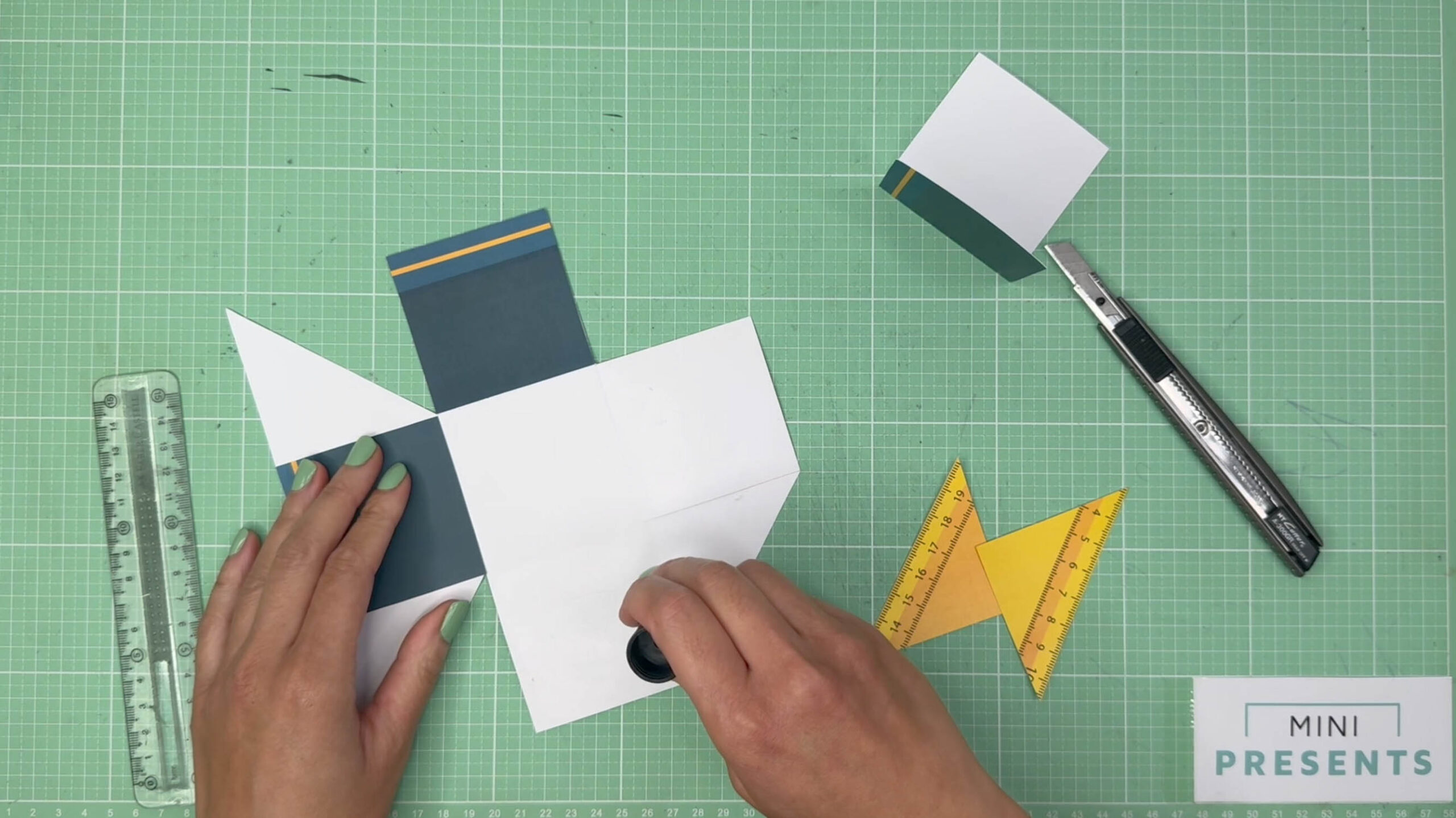 Dankeschön Explosionsbox basteln Handwerker