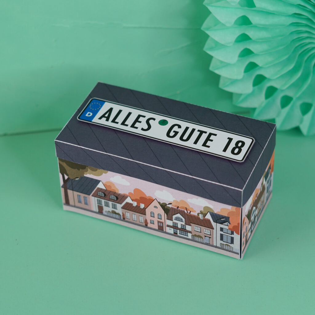 Geldgeschenk Führerschein Explosionsbox basteln