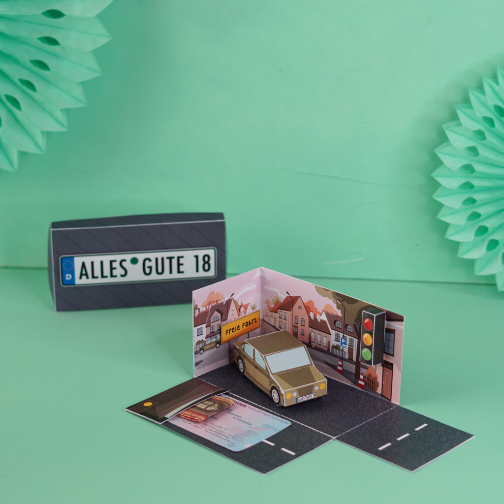 Geschenk zum 18. Geburtstag - Geldgeschenk Führerschein