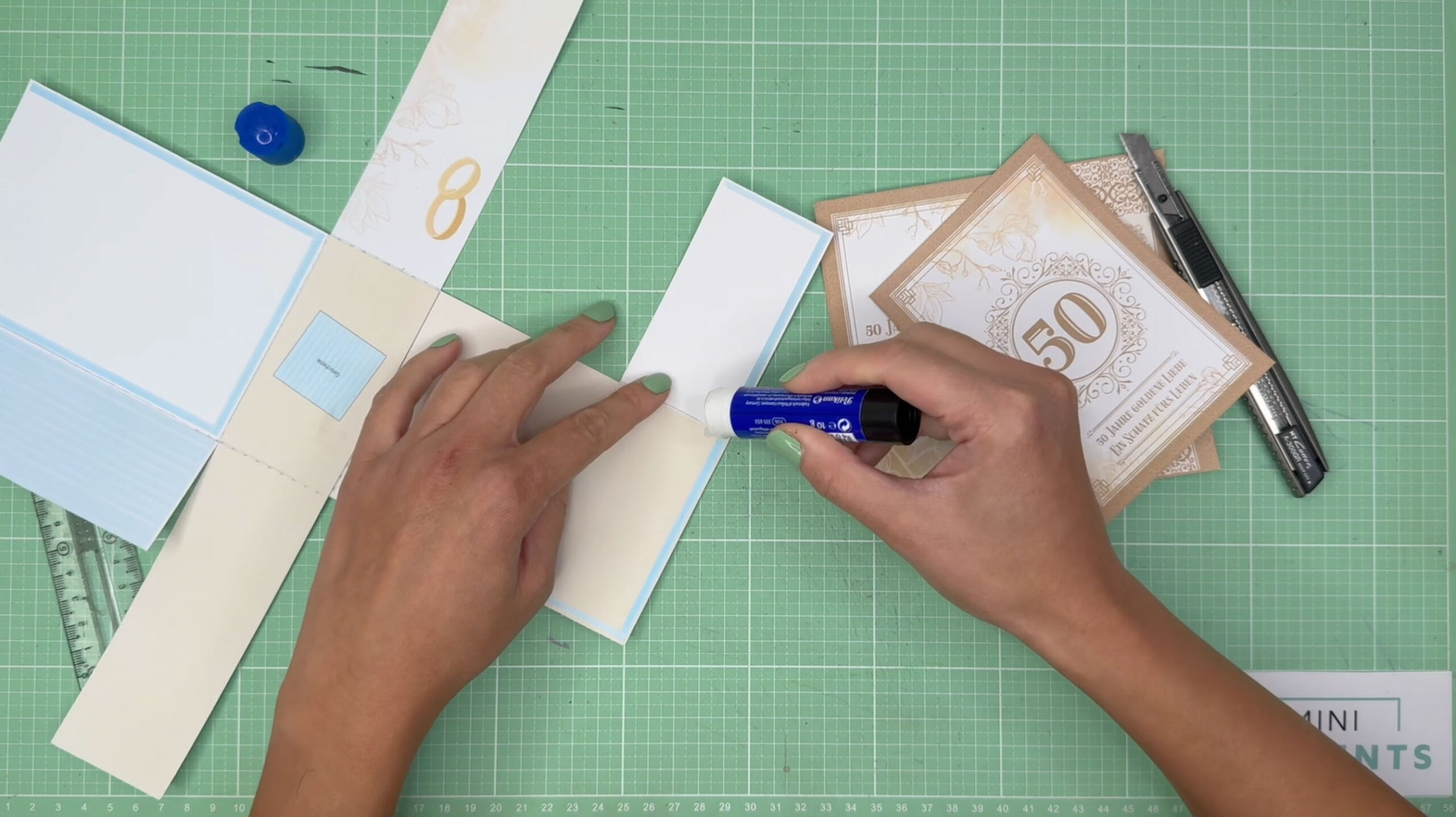 Geschenk Goldhochzeit basteln